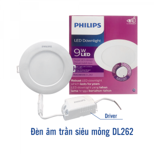 Đèn led âm trần Philips DL262 6W 9W 12W Siêu Mỏng