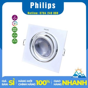 Đèn led âm trần chiếu điểm vuông Spotlight Philips GD100B